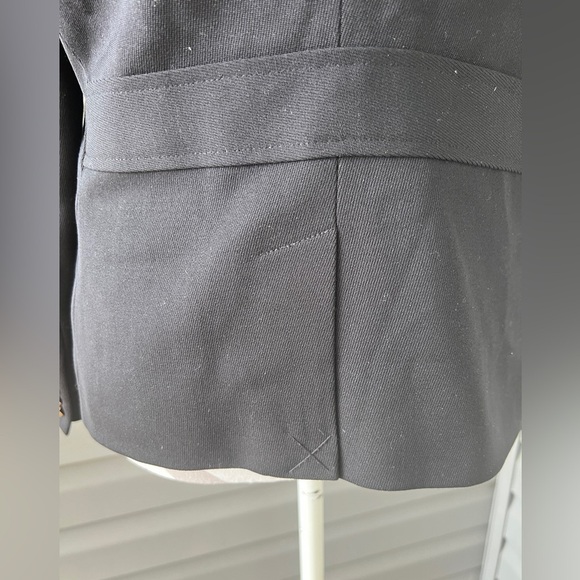 VTG- RALPH LAUREN Black 100% Wool Gold Button Crest Crown Patch Blazer Sz 12P - Picture 6 of 15